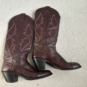 Nocona C 4070 Cowgirl Boots Maroon‎ Women's Size 6.5A